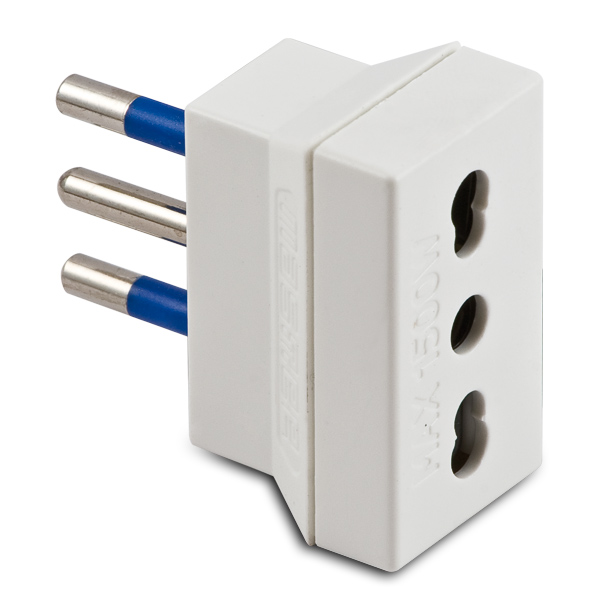 Adaptador Toma Simple 10A 2P+T Blanco