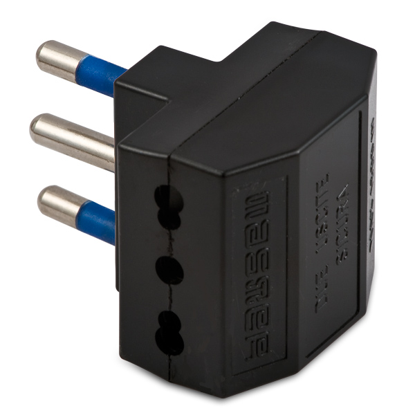 Adaptador Doble 16A 2P+T Negro