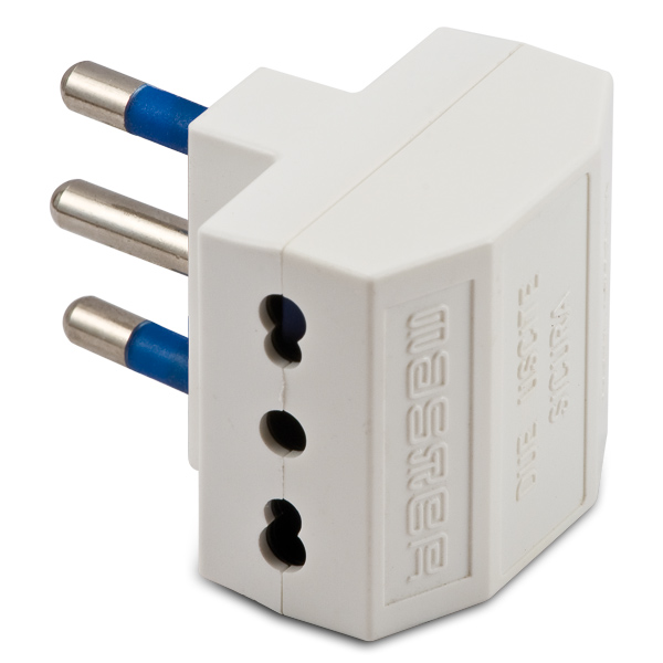 Adaptador Doble 16A 2P+T Negro
