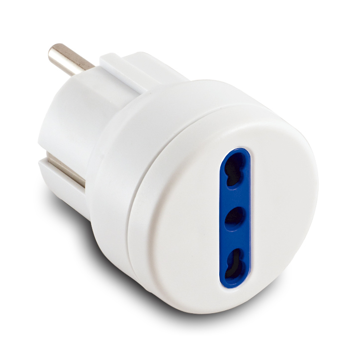 Adaptador de enchufe Schuko a italiano