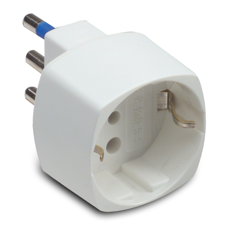 Adaptador Triple-Schuko 16A 2P+T Blanco