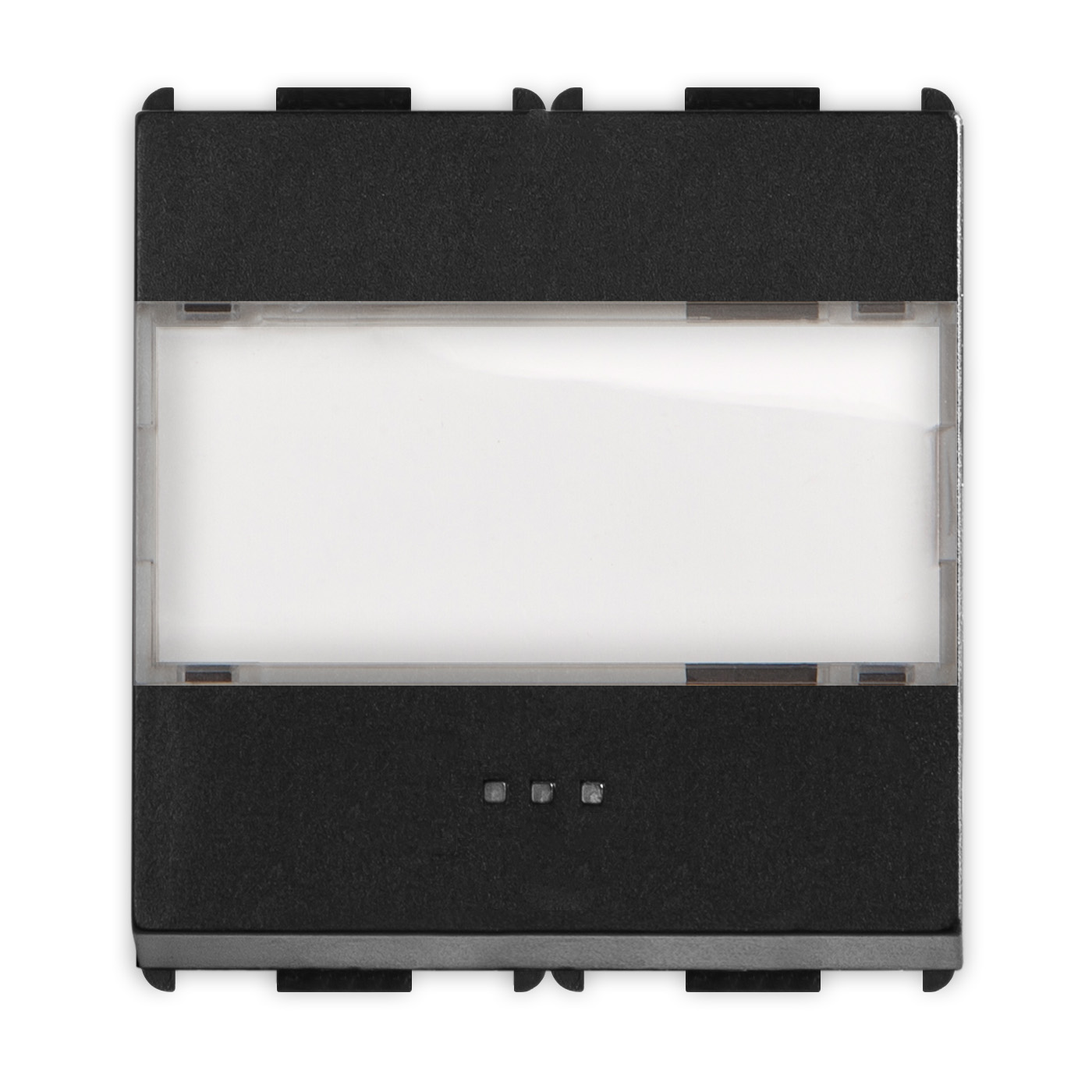 PIXIA Pulsante Portanome 1P 10A Black