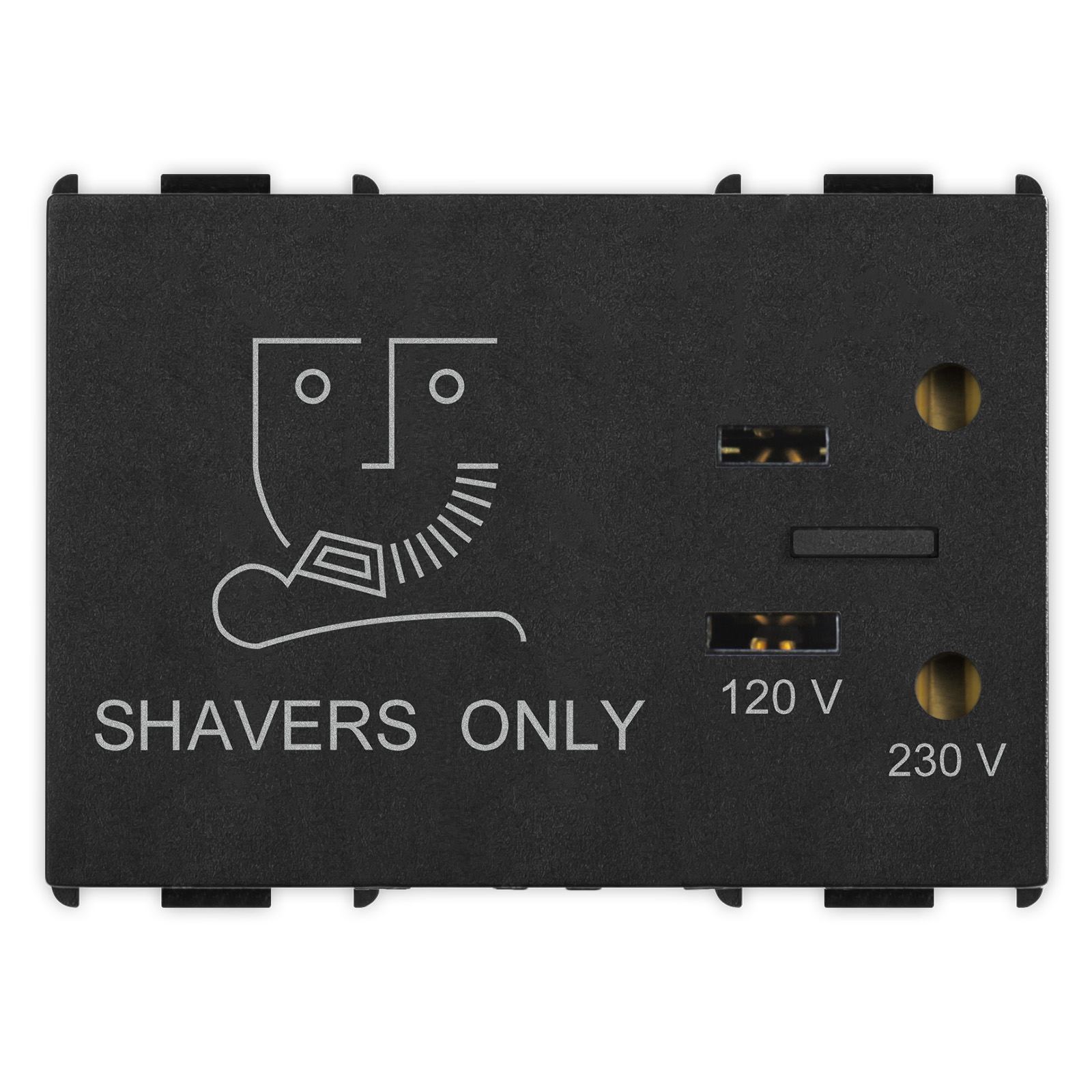 PIXIA Toma afeitadora 230V/115 BLACK