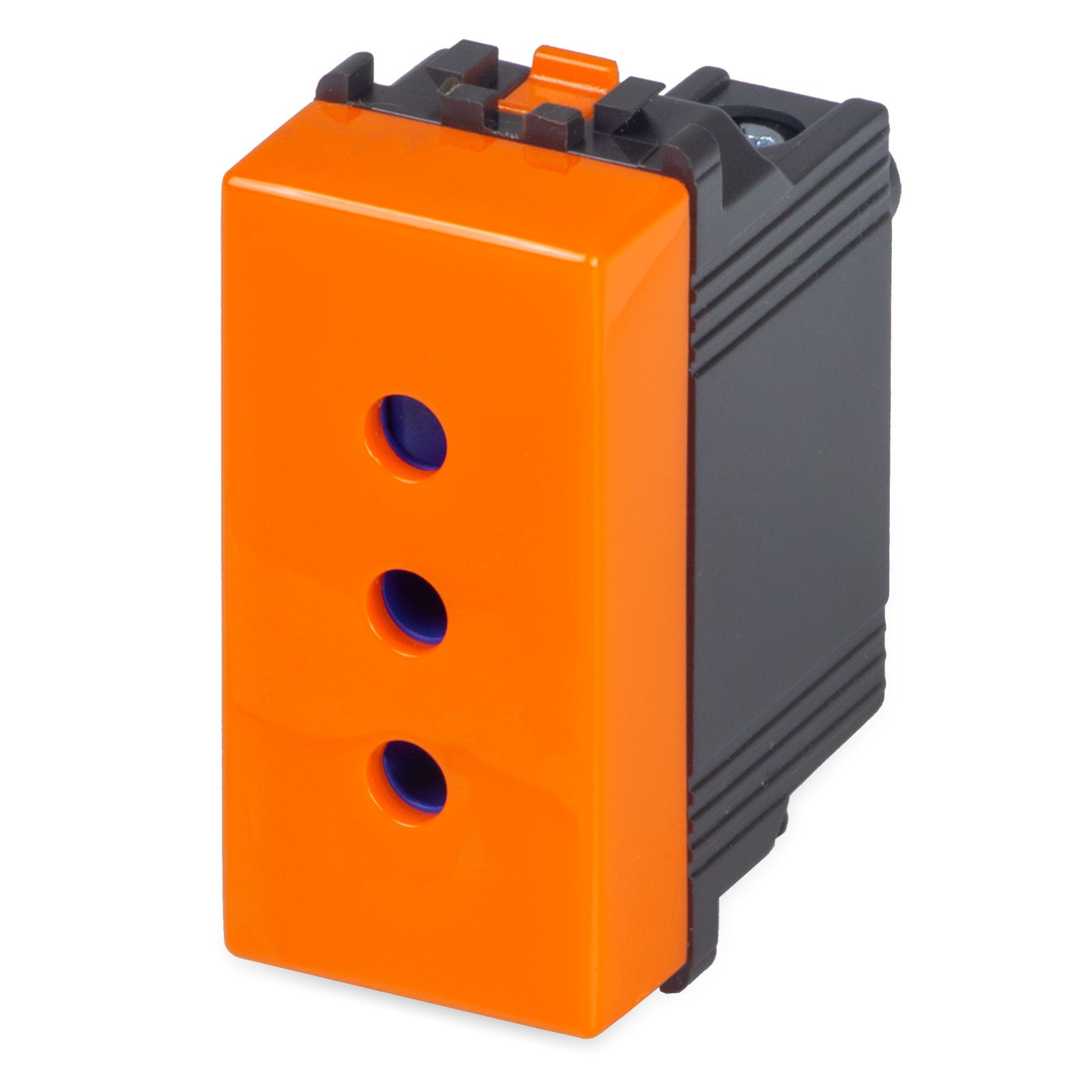 MIX Prise 2P+T central 10A, orange