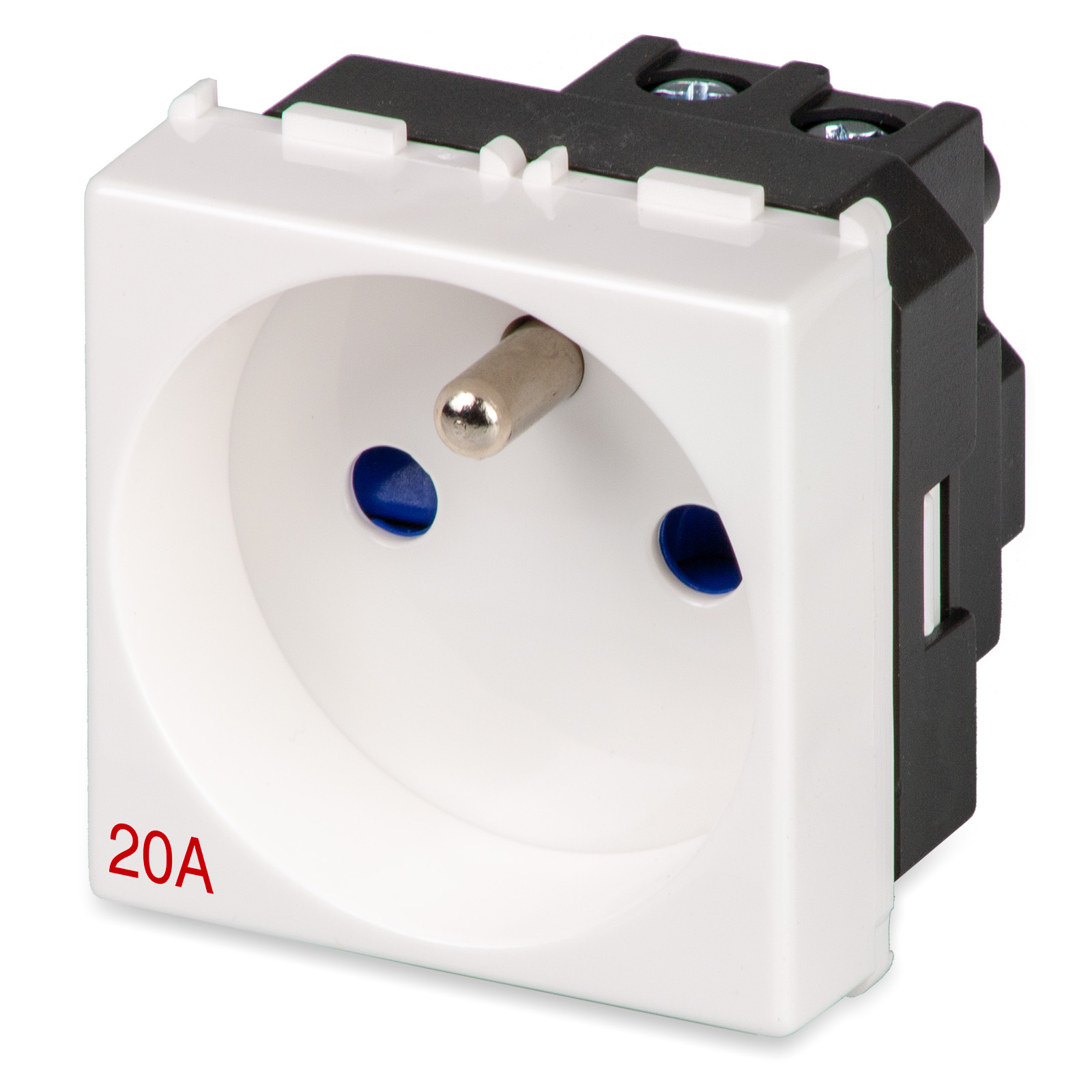 20A 250V French socket 2P+e.w/saf.device