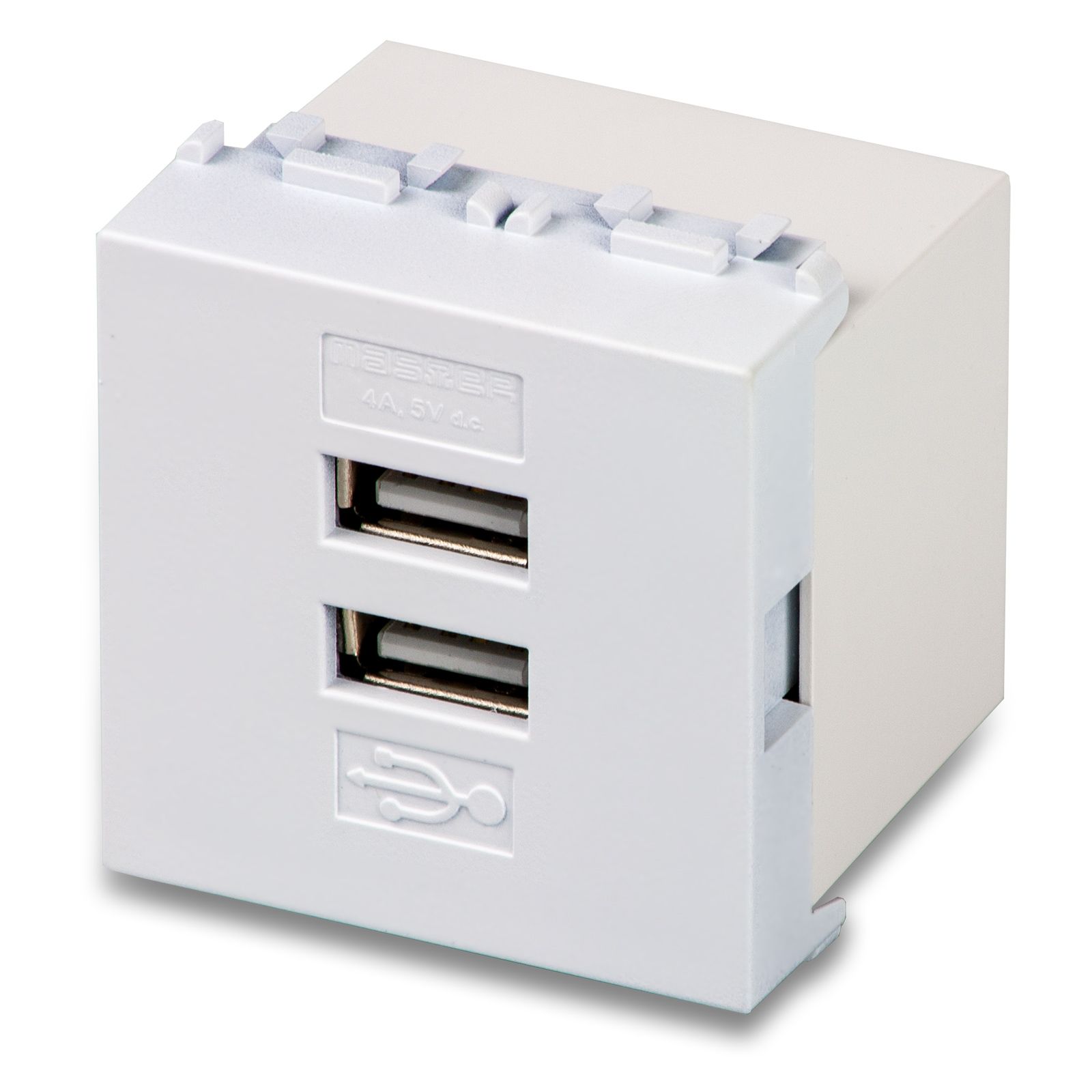 Double USB power supply, 5V 4A 100/240V~