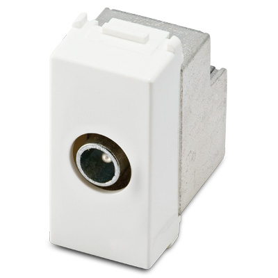 Toma coaxial IEC M final, paso DC