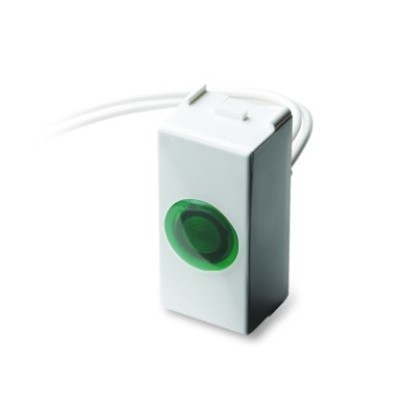 Indicador luminoso Verde, estrecho 127V