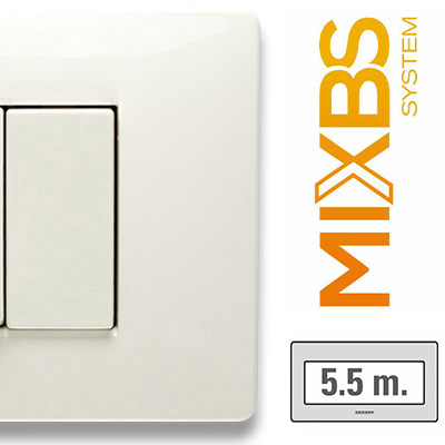 MixBS Placca 5,5 P. St.ING. BIANCO ASPEN