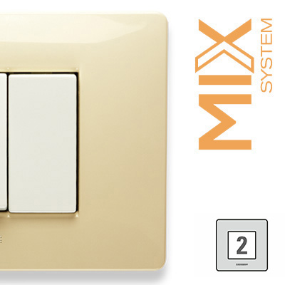 MIX Placca 2 Posti STRETTA BIANCO PARIGI