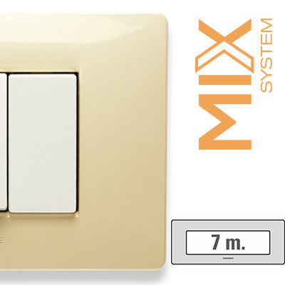 MIX Placca 7 Posti BIANCO PARIGI