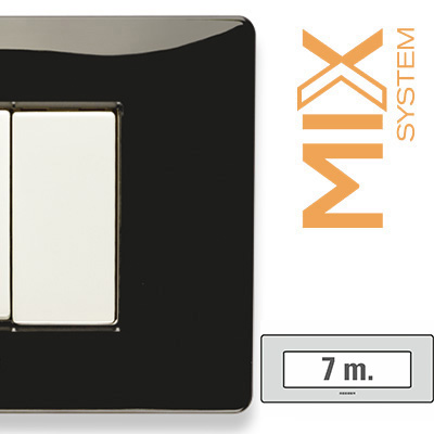 MIX Placca 7 Posti NERO PANTHER