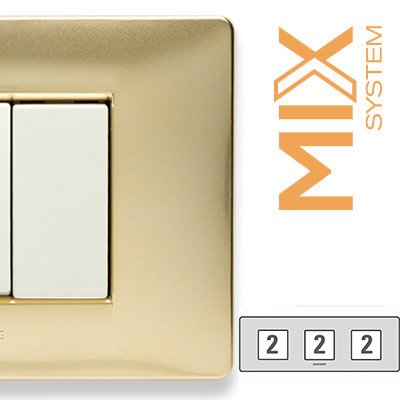 MIX Placca 2+2+2 Posti ORO KARAT