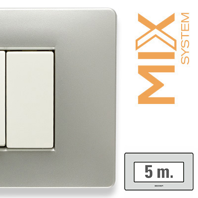 MIX Placca 5 Posti GREY MOON