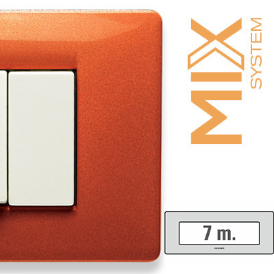 MIX Placca 7 Posti ARANCIO TIBET