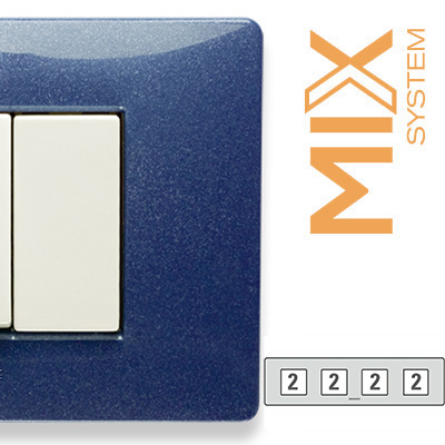 MIX Placca 2+2+2+2 Posti BLU VEGA