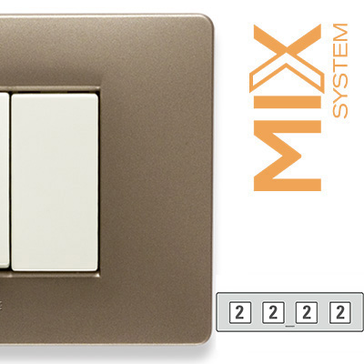 MIX Placca 2+2+2+2 Posti VULCANO