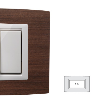 MIX placca Vitra LEGNO CILIEGIO 4 posti