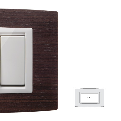 MIX placca Vitra LEGNO WENGÉ 4 posti