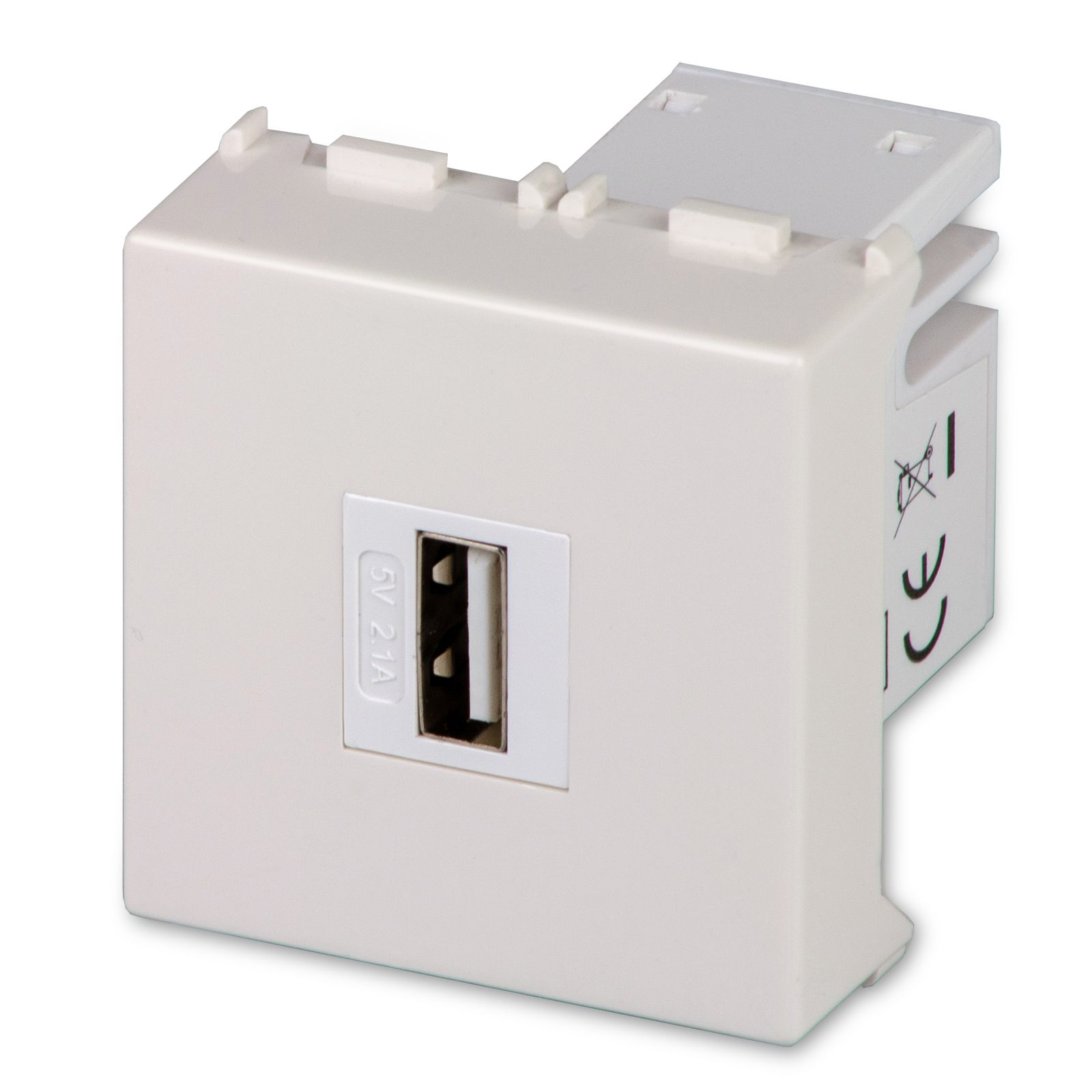 USB power supply, 5V 2.1A 100-240V Ivory