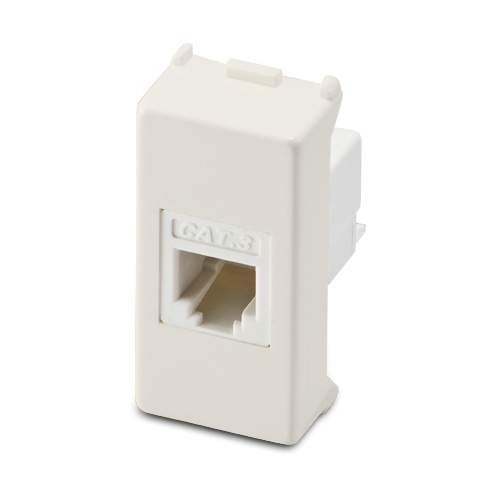 Prise MIX RJ12 1 Fiche 6/4 ivoire