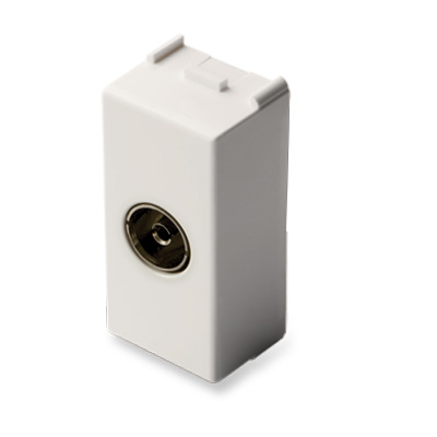 Coaxial 9,5 mm TV outlet, through-line