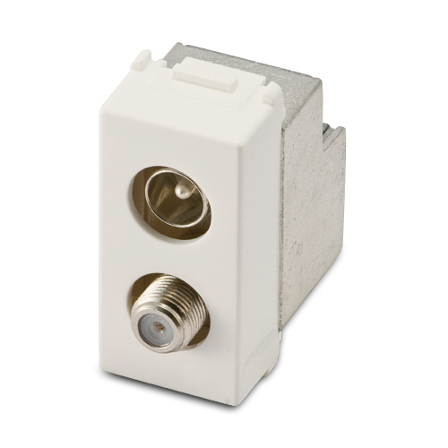 Toma coaxial IEC M+F directa
