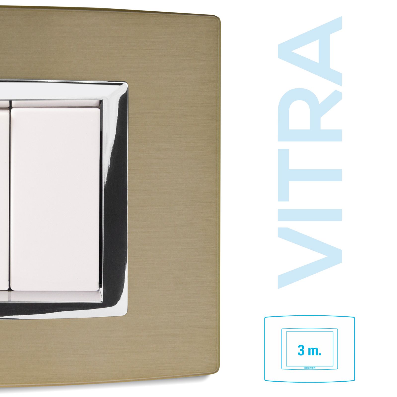 Placca Ottone Spazzolato 3P. Vitra