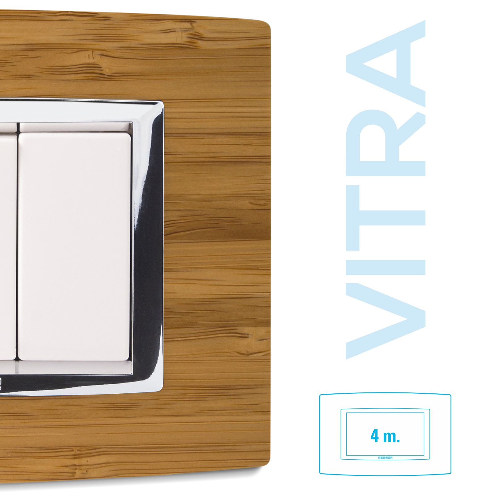 Placca Vitra LEGNO BAMBU' 4 posti