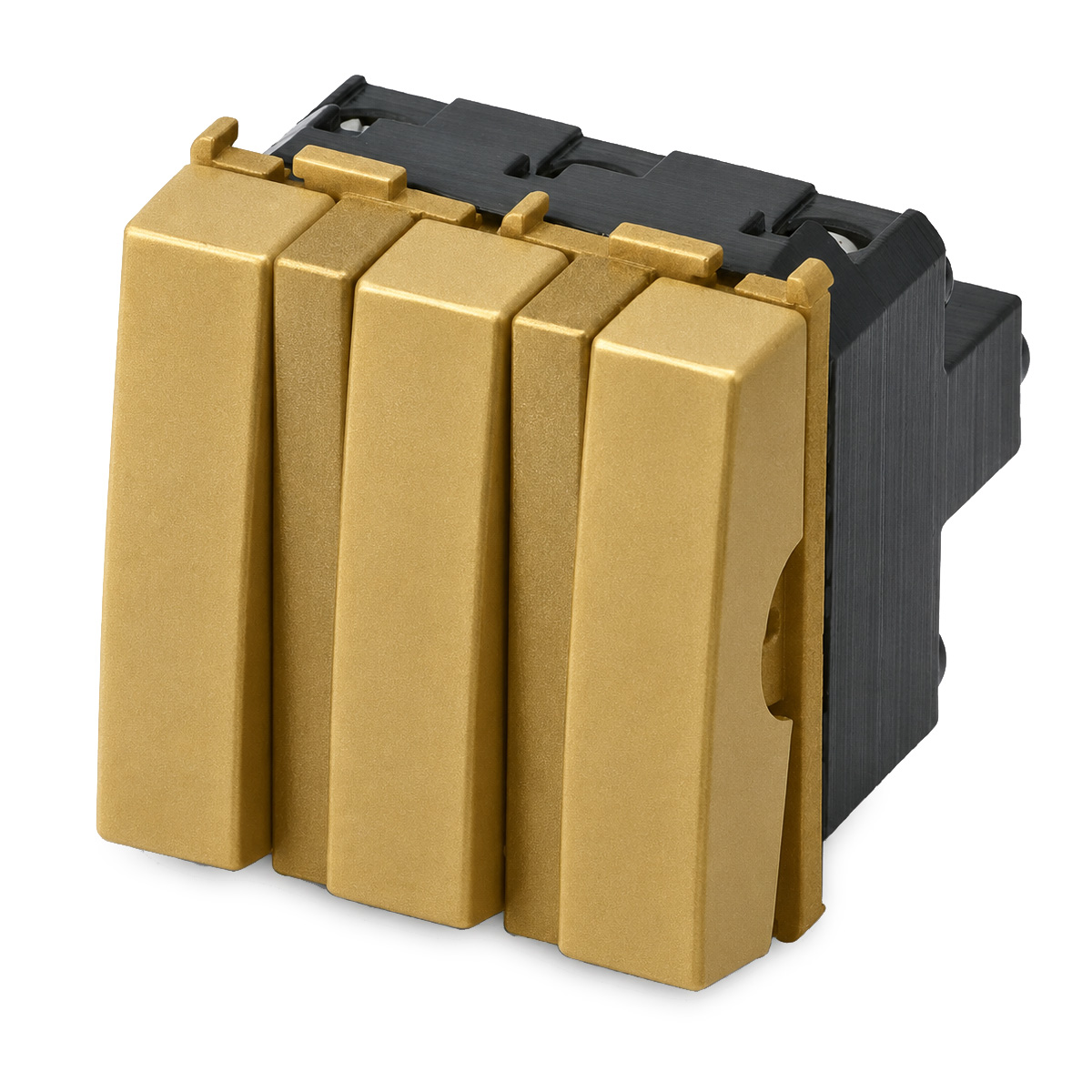 Triple interruptor 1P 16AX Latón opaco