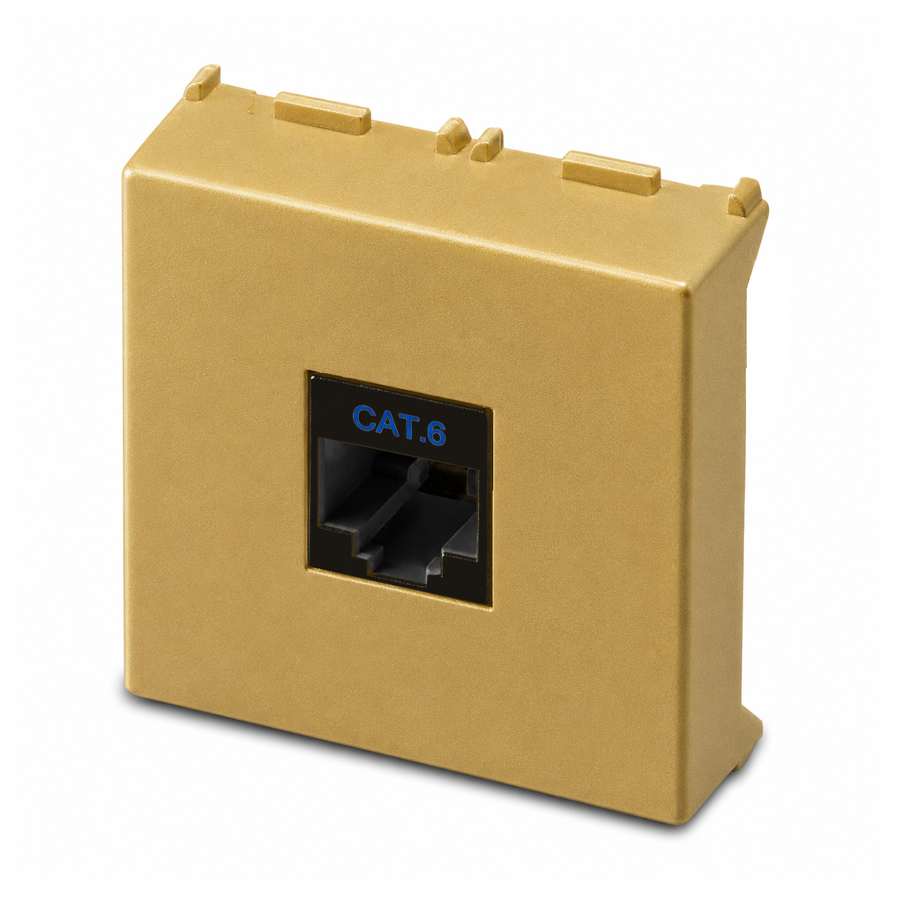 Toma RJ45 Cat.5e UTP 2Mod. Latón mat