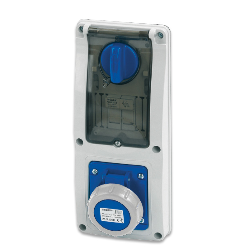 Pr.Int.2P+T 16A 230V 6h BLU IP67