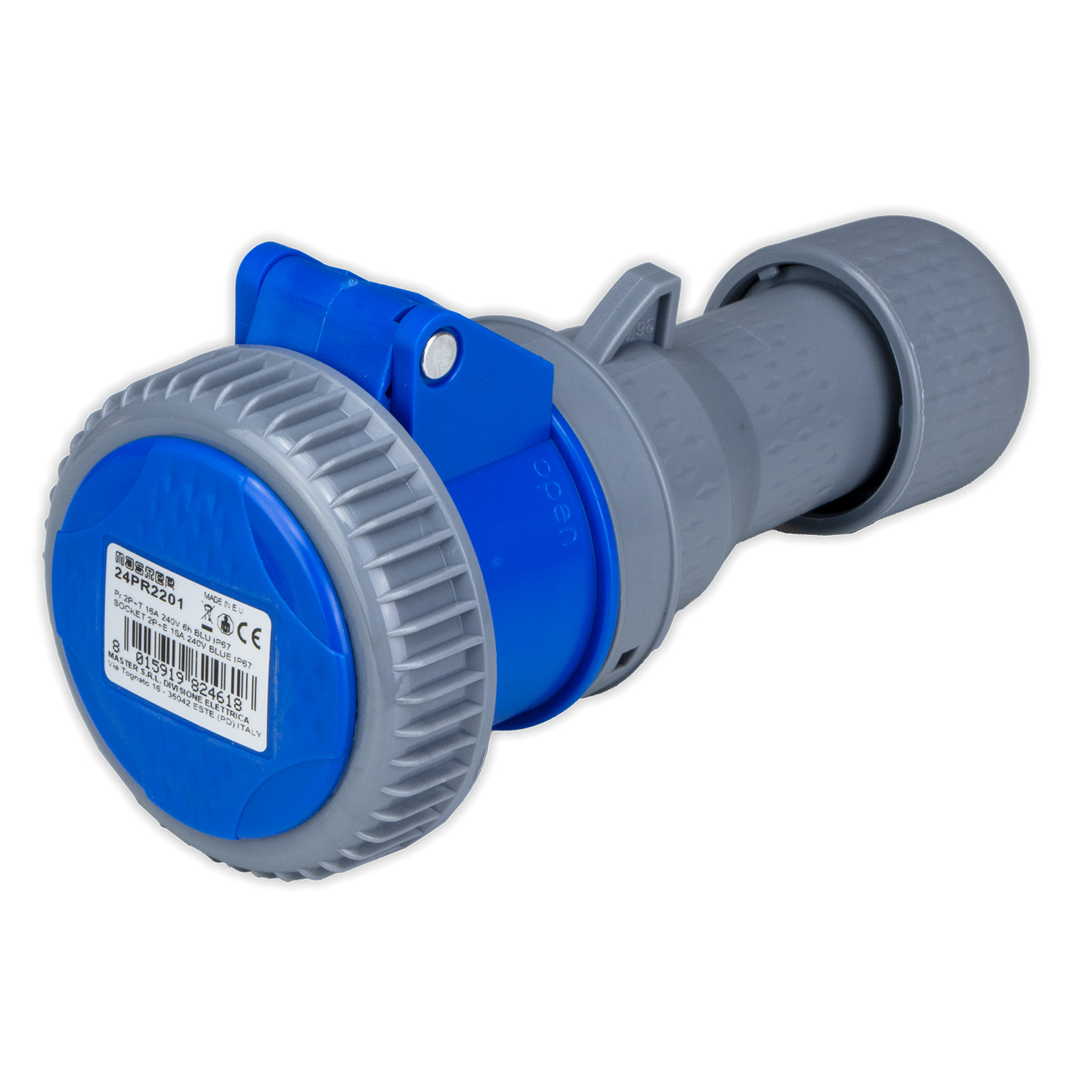 Sock.2P+E 16A 240V 6h Blue IP66/IP67
