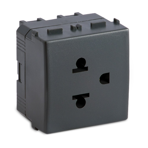 16A 250V 2P+E Euro-American socket 2mod