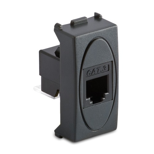 Toma telef.RJ12 1 pulgada 6 contac.Gris