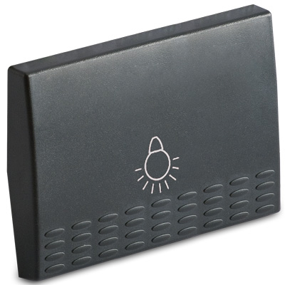 Cover for light pushbutton 3mod., grey