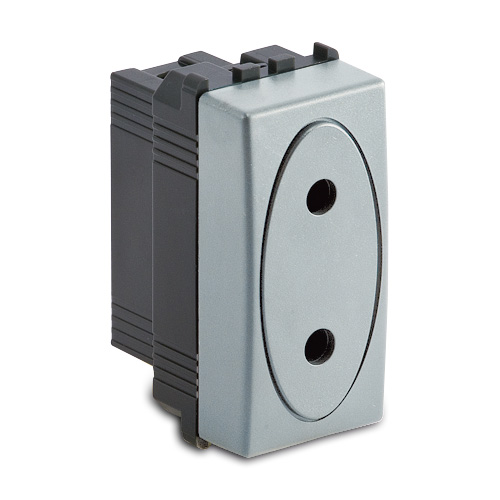 STEEL prise 2P 10A 250V avec securité