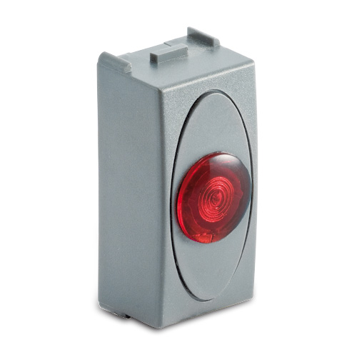 STEEL Portalamp.Spia ROSSA 230V~