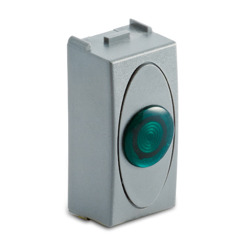 STEEL Portalamp.Spia VERDE 127V