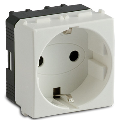Toma Schuko 2P+T 16A 250V~ blanca