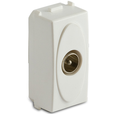 IEC 169-2 male TV connector, white