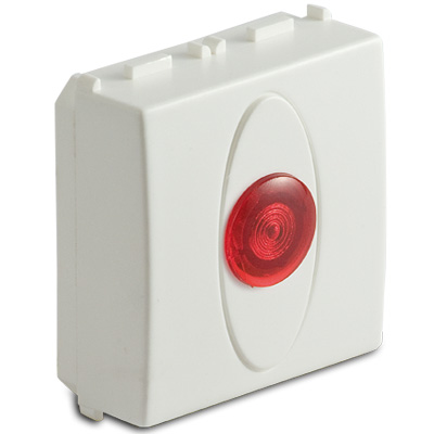 Red pilot light 2 mod. 230V~, white col.