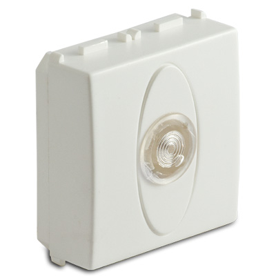 White pilot light 2mod. 230V~, white col