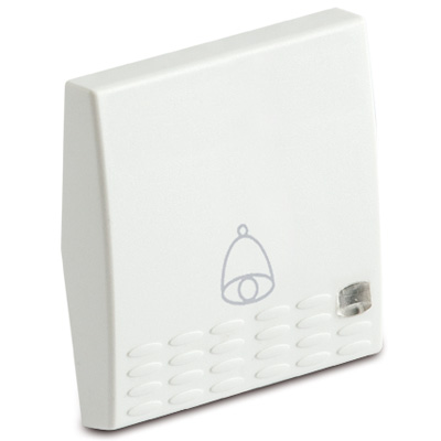 Cover f.bell pushbutton w.light 2m., wh.