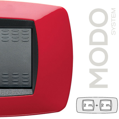 MODO Placca 2+2 Posti ROSSO