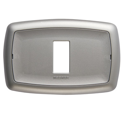 Mirò plate, 1 hole, Titanium colour