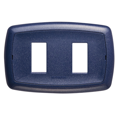 Mirò plate, 2 holes, dark blue