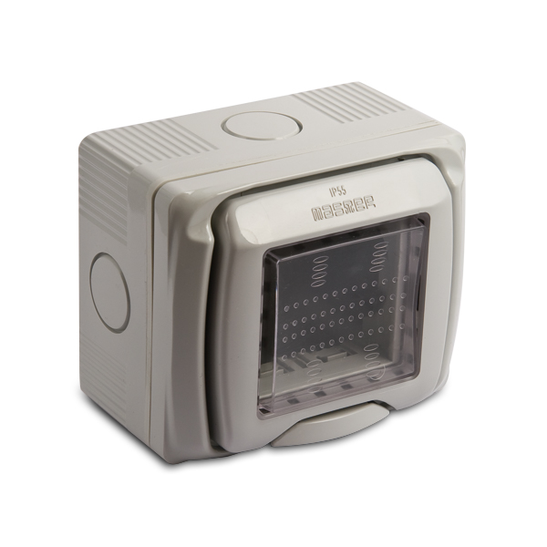 2M IP55 distribution box , grey RAL 7035