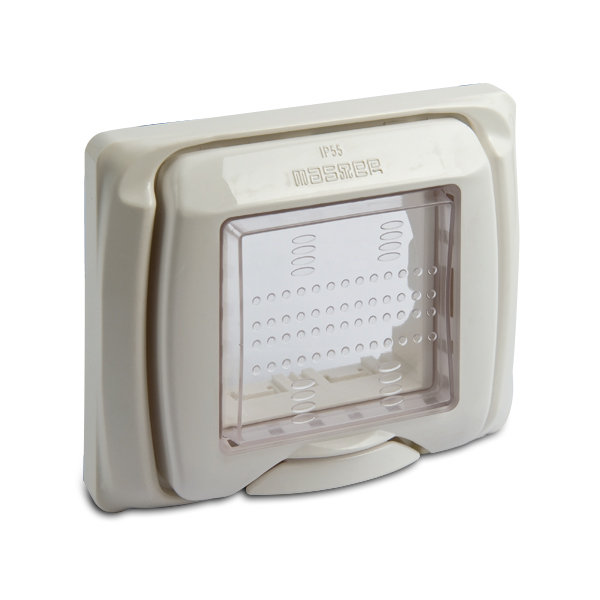 Tapa portamecanismos IP55 2 mod.Blanca