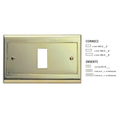 Cornice plastica metall.Oro 4 Posti